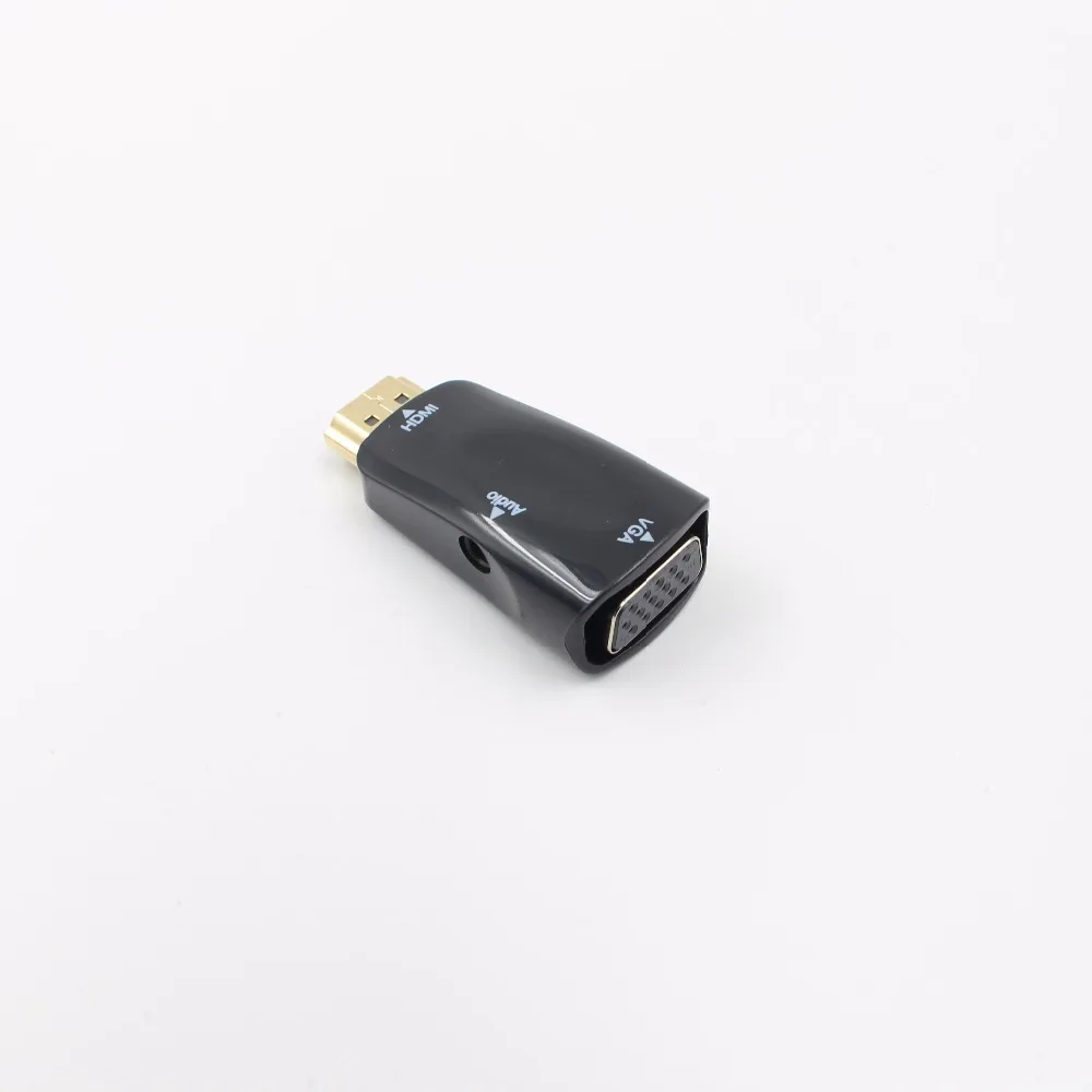 Адаптер HDMI в VGA конвертер с аудиокабелем поддержка HD 1080P для ПК ноутбука розничная