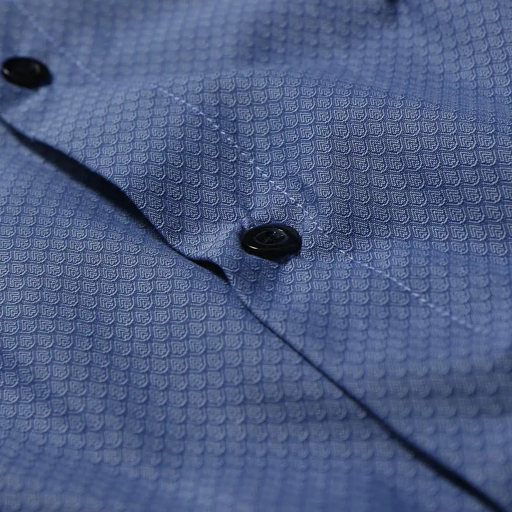 Рубашки мужские небесно голубые повседневные рубашки с отложным воротником