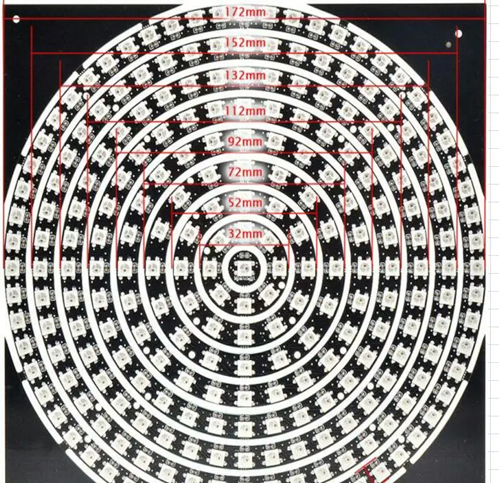 10mm de Diâmetro Anel 2812b 5 v Rodada Levou Lanterna Mágica Fantasma Anel ci Incorporado Círculo Mágico Externo 150 mm Spi Levou Círculo Anel Rgb 2 Cheap round led
