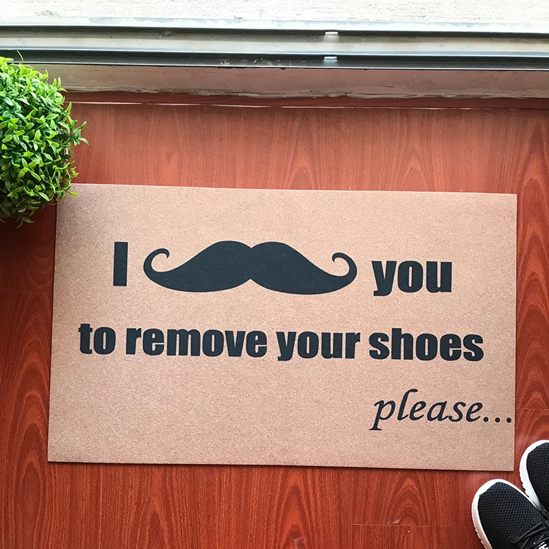 Doormat Entry Door Mat I Mustache You To Remove Your Shoes Funny