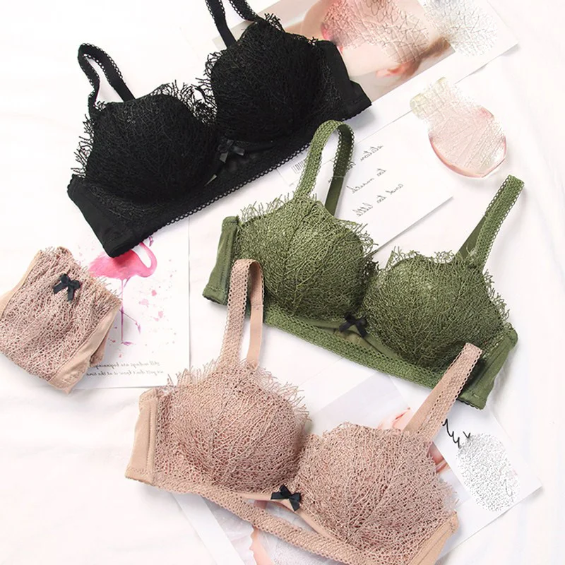 Buy Mango cup Seamless sexy female underwear sets wire free lash bra and panty