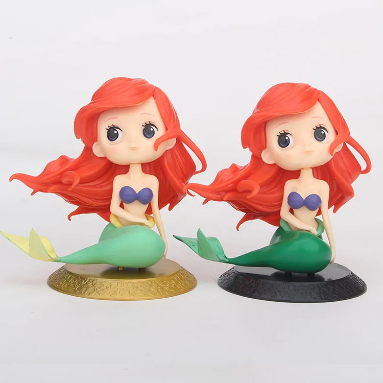 Disney Princess Toys Q Posket Frozen Elsa Anna Pvc Action Figures Snow White Merida Dolls Kids Toys For Girls Gift