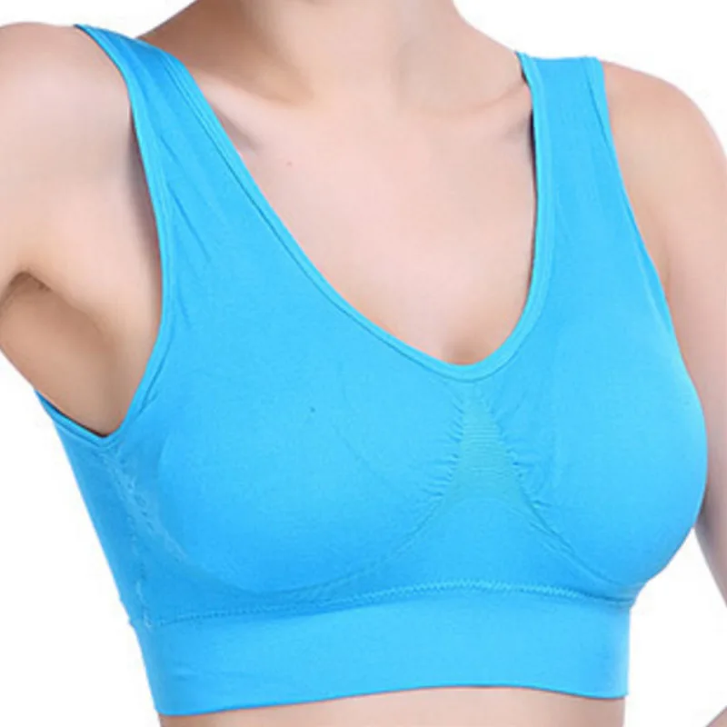 KEYING Sleep Camisoles нейлоновая Женская Удобная обувь для девочек, бюстгальтер с открытой спиной, стильная мягкая бесшовная одежда, нижнее белье больших размеров, Майки - Цвет: Синий
