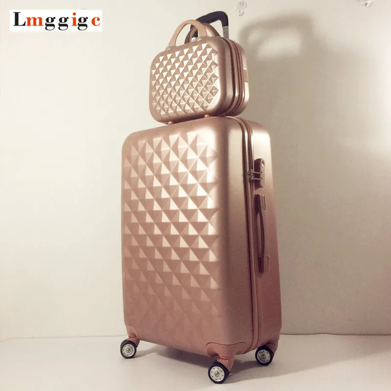 Women Luggage bag,Diamond design Suitcase,Rolling Travel Box,Universal