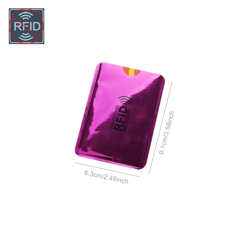 9*6,3 см Анти Rfid кошелек Блокировка ридер замок банк держатель для карт Id банковский Чехол для карт металлический держатель для кредитных NFC алюминий