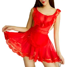 Летний Горячее предложение сексуальные стринги сна топы кружева u-образным вырезом пижамы Для женщин белье Ночная сорочка Ночная стринги для Для женщин секс пижама