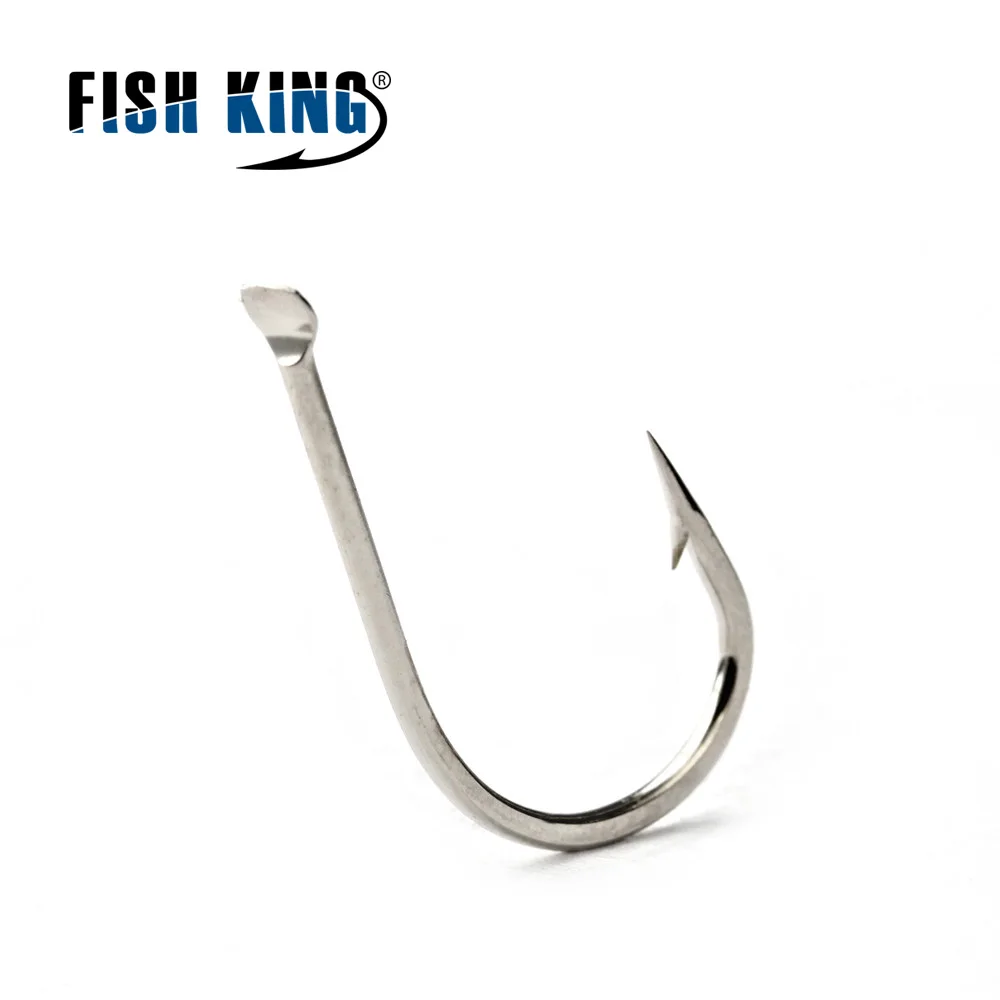 Рыболовные крючки FISH KING из высокоуглеродистой стали, 100 шт./партия, 1#-10#, два цвета, аксессуары для ловли карпа, колючий крючок для рыбалки, Pesca
