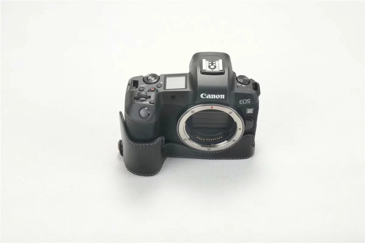 Чехол из натуральной кожи для камеры, нижняя крышка для Canon EOS R Половина корпуса камеры, чехол с ремешком на запястье