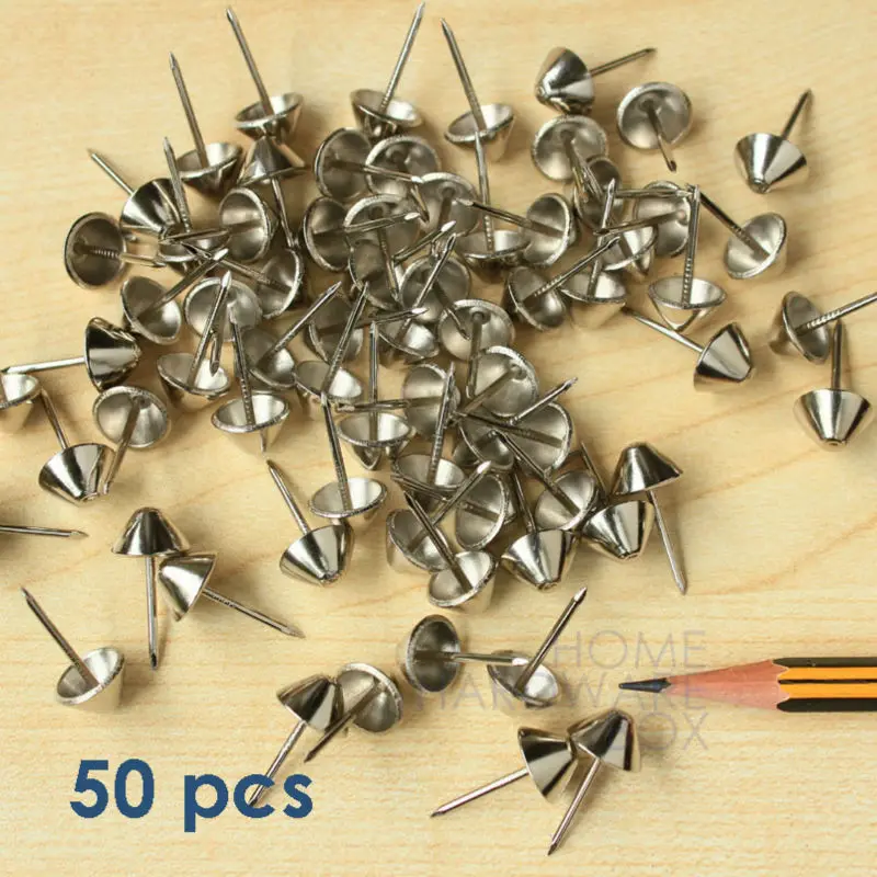 50 pcs decorative nail for furniture leather silver upholstery rivet