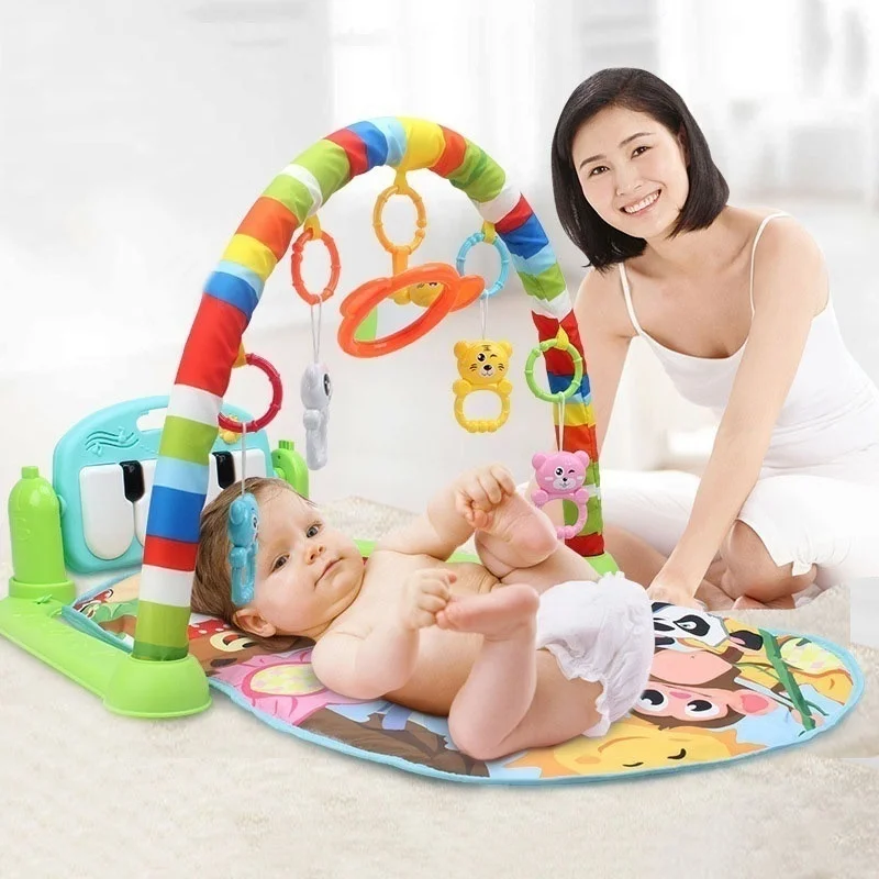 Baby Soft Playmat Piano Musical Sleep Lullaby Activity Fitness Gym Mat Kid Sleeping Safety Blanket Christmas Gift for Boy Girl