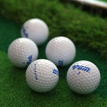 2 шт. мячи для гольфа, для начинающих, для тренировок, для вождения, двухслойный, резиновый, 6Q47
