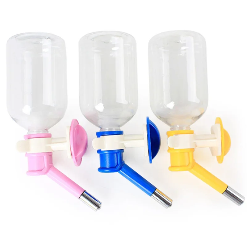 

500 ML Suspended Pets Dogs Water Bottles For Dog Cage Pet Dispenser Bottle Carried Detachable Travel Outdoor