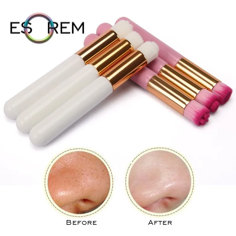 

ESOREM 1pcs Soft Short Nose Cleaning Brush Face Cleanser Make Up Brushes Wood Handle Dropshipping Limpia Brochas De Maquillaje