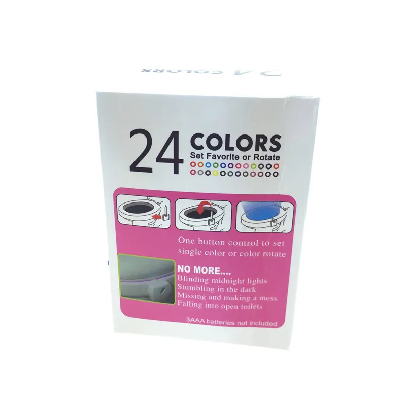24-color Toilet Induction Light Hanging Toilet Seat Light Led Full-color Body Toilet Lid Cover Lights LED Night Light Nightlight 1