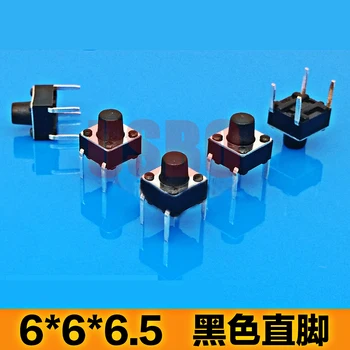 

4 PinsTactile Push Button Switch At Right Angles To The Touch Black 6*6*6.5mm