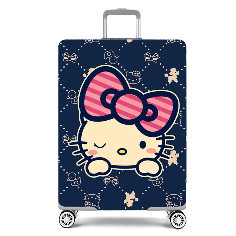 Милый чехол для багажа с медведем, дорожный костюм, чехол, защитный костюм для 18-32 размера, чехол на колесиках, пылезащитный чехол, аксессуары для путешествий, Эластичные наборы коробок - Цвет: Розовый