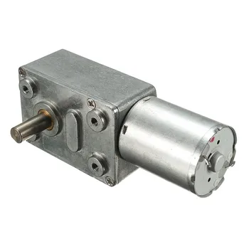 

12V DC Geared Motor 0.6RPM High Torque Low Speed Turbo Worm 370 Right Angle US Hot Sale