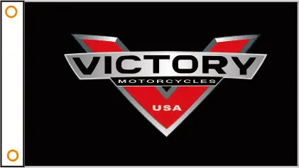 Флаг мотоцикла VICTORY Banner 3 фута x 5 футов 100% полиэстер 01 | Дом и сад
