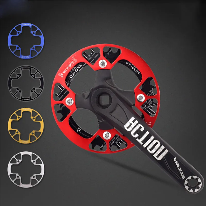 

Mountain Bike Chainwheel Protection Plate Bicycle Crankset 104BCD Positive Negative Gear Protector Cover Aluminum Single Disc