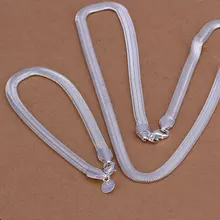 Для женщин Серебряный позолоченный комплект ювелирных изделий, модное ювелирное изделие, без никеля, гипоаллергенные, 6 мм плоский змеиные кости S084