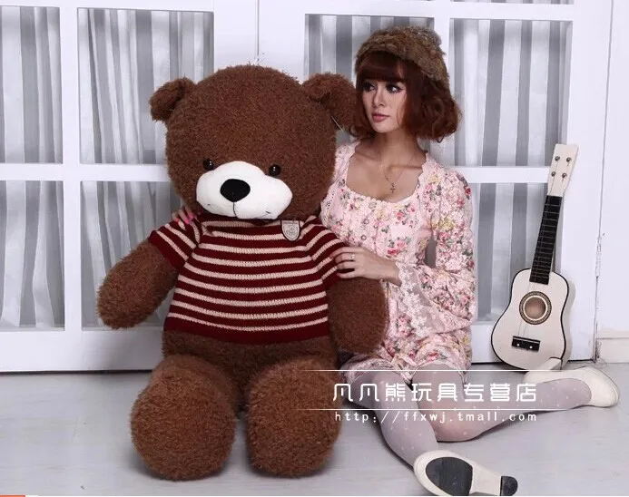 

Stuffed animal 100cm brown Teddy bear plush toy bear doll throw pillow gift w3572