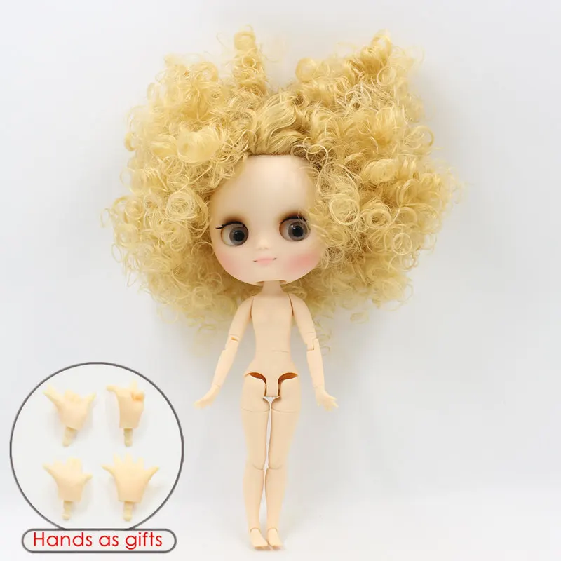 Фабрика Блит кукла middie кукла 1/6 bjd 1/8 bjd сестра семья дикие Кудри волосы розовый коричневый девушка подарок игрушка - Цвет: middie