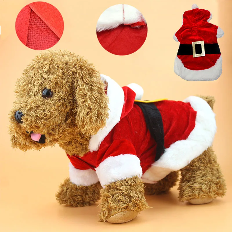 Navidad perro ropa traje de Santa para mascotas perro gato ropa de Chihuahua ropa de abrigo lindo traje de Navidad...