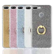 

For HUAWEI P8 P8 Lite 2017 Case Cover Glitter Soft TPU Clear Rings Bling Cases Covers For HUAWEI note8 homor9 5A V9 3C 6X 7Case