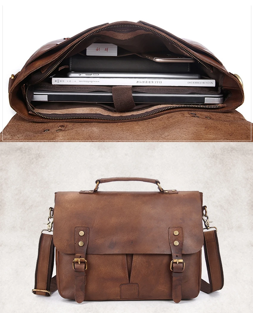 Мужская сумка из натуральной кожи, кожаная сумка для ноутбука, с лазерной гравировкой, подарок для мужчин, ручная работа, Ретро стиль, сумки-мессенджеры