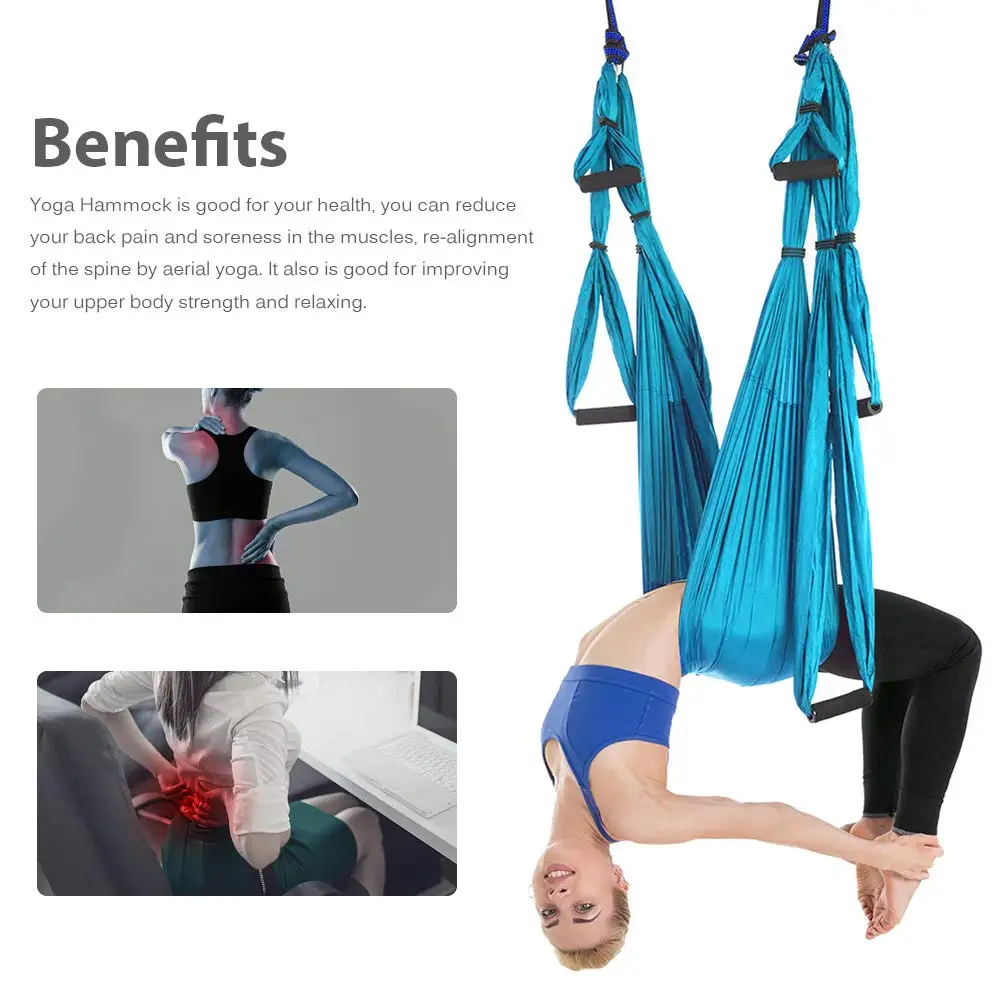 Aerial Yoga Strap Yoga Hammock 15 Color 6 Handles Anti-gravity Aerial Yoga Hammock Set