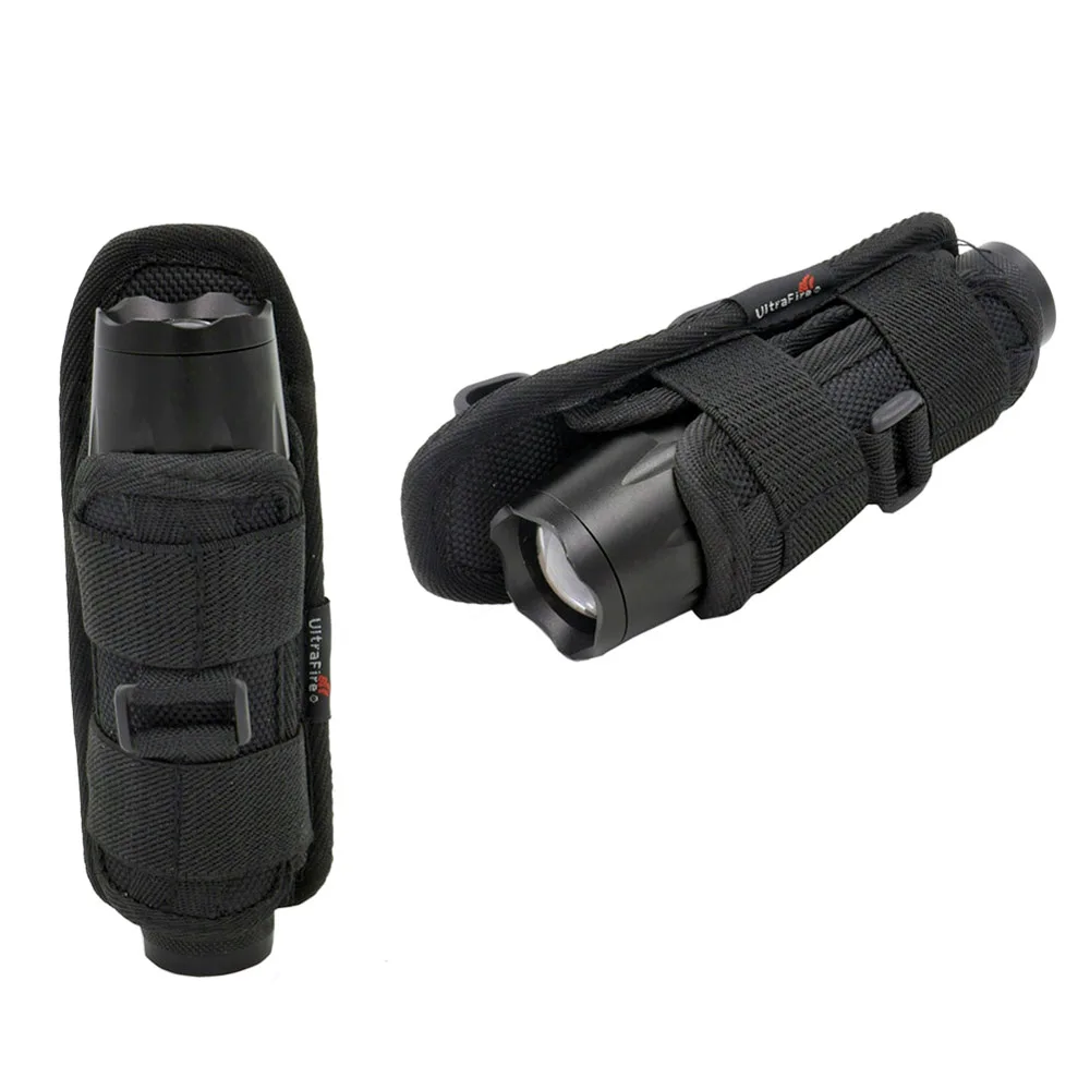 Tactical Molle 360 Degrees Rotatable Flashlight Holster Pouch Holder