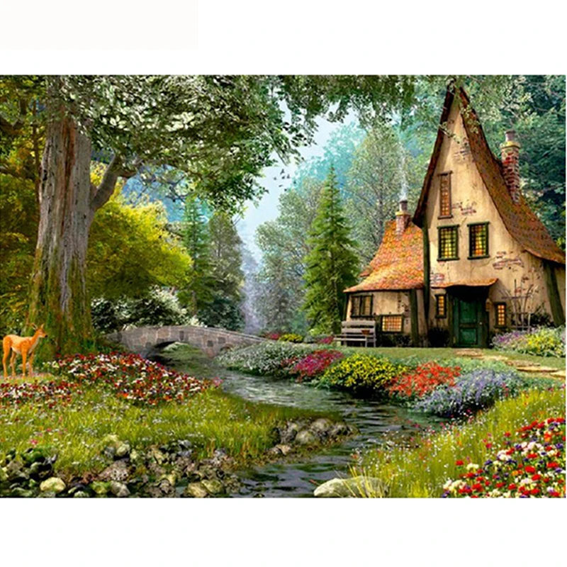 Diamond Embroidery Nature Scenery 5D Diy Diamond Painting Cross Stitch Full Kits Rhinestones Needlework Arts Home Decor