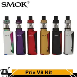 Оригинальный электронная сигарета Smok H-Priv Mini Kit с 3,5 мл Brit бак TC 50 Вт H-Priv мини поле Mod 1650 мАч Батарея Vape V8 Baby-Q2 катушки