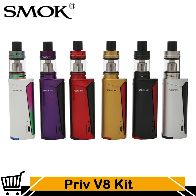 Оригинальный Smok Priv V8 комплект 60 Вт коробка мод Vape 3 мл TFV8 Детский Танк-атомайзер