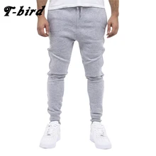 T-bird мужские s джоггеры брюки Брендовые мужские брюки карго Твердые шнуровка тонкие колготки брюки Компрессионные Мужские брюки, тренировочные брюки в повседневном стиле X