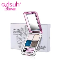 Qdsuh Brand New Crystal 3D Four-color Eye Shadow Soft Brush Makeup Face Naked Palette pallete Highlighter