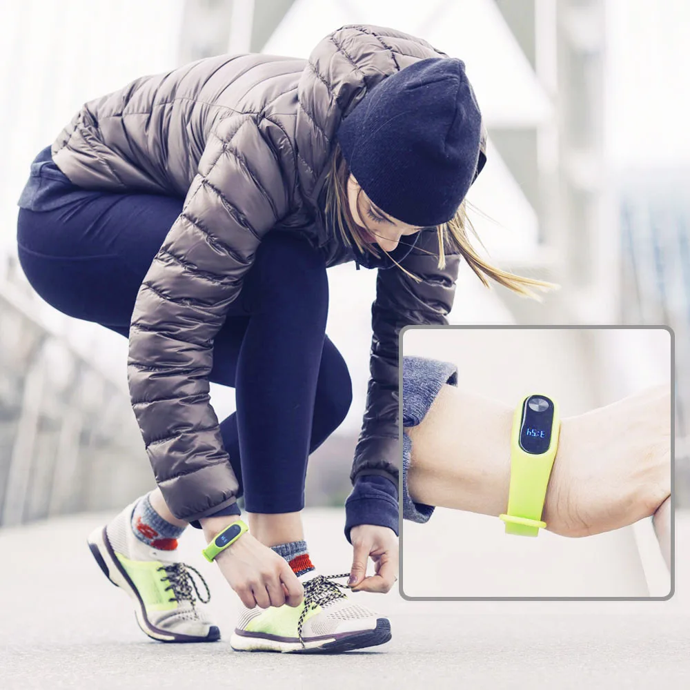 Honecumi для Xiaomi Mi Band 2 Браслет Smartwatch наручный ремешок фитнес трекер аксессуары