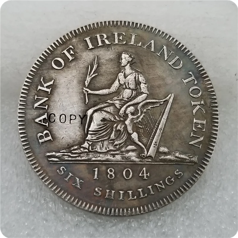1804 Ireland Bank Dollar 6 Shillings Copy Coin Noncurrency Coins