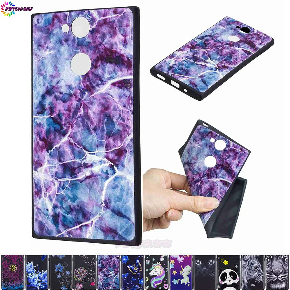 Лаки рельефный чехол для Sony Xperia XA 2 H3113 H4113 H4133 мягкий телефона из ТПУ с принтом