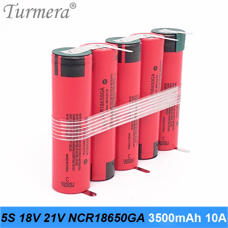5S1P 18v 21v батарея 18650 пакет ncr18650ga 3500 мАч сварочная батарея для отвертка инструмент батареи и пылесос по индивидуальному заказу мА