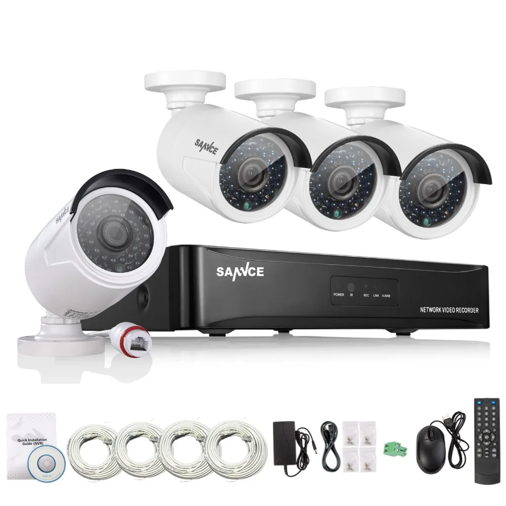 bilder für SANNCE 4CH NVR 960 P IP Netzwerk PoE Video Rekord IR Im Freien Überwachungskamera-system Home video Surveillance kit bilder für SANNCE 4CH NVR 960 P IP Netzwerk PoE Video Rekord IR Im Freien Überwachungskamera-system Home video Surveillance kit