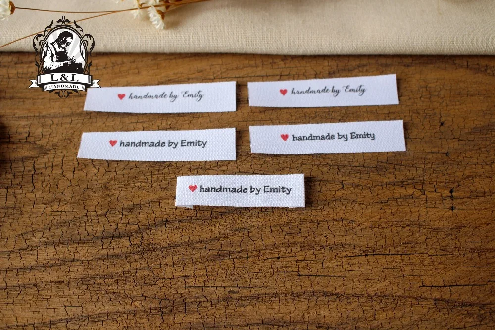 

Custom Sewing labels / brand labels, Custom Clothing Tags, Cotton Ribbon label, Handmade label (MD81)