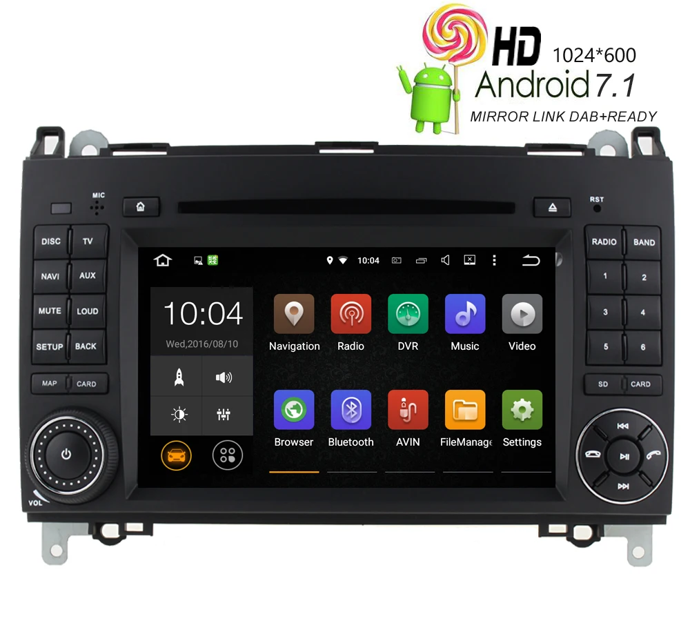 HIRIOT автомобильный Android 8,0 DVD gps плеер для MERCEDES BENZ W169 B200 Viano Vito W245 W09 Радио BT ips Зеркало Ссылка Wifi 2G Ram DAB +