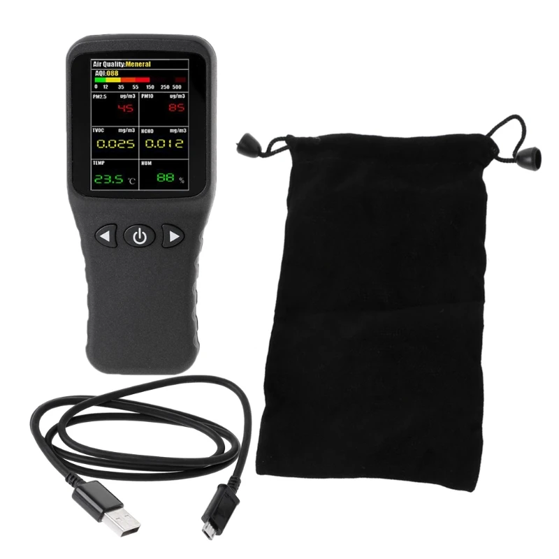 

DZ8600 pm2.5 test tools , air quality detector ,6 in1 function detector PM2.5, PM10, VOC, Formaldehyde, temperature, humidity