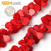 Cuentas de Coral Rojo gota Para La Joyería Seleccionable Tamaño 15 pulgadas DIY FreeShipping Al Por Mayor Joya de interior