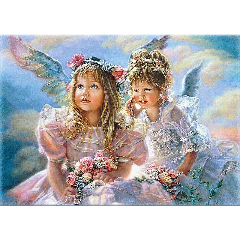 

Frameless Angel Girls DIY Painting By Numbers Figure Painting Acrylic Picture Kits Paint By Numbers Unique Gift For Wall Artwork