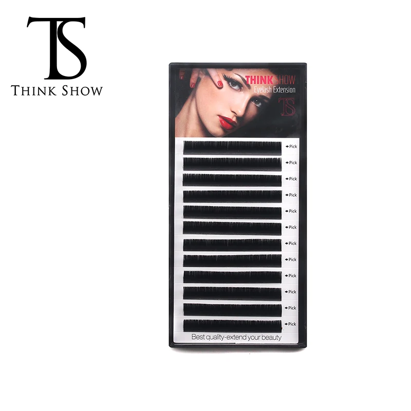 Thinkshow 8-15mm Eyelash Extension Korea Silk Individual Eyelash Natural Long Individual Mink Lashes False Lash High Quality