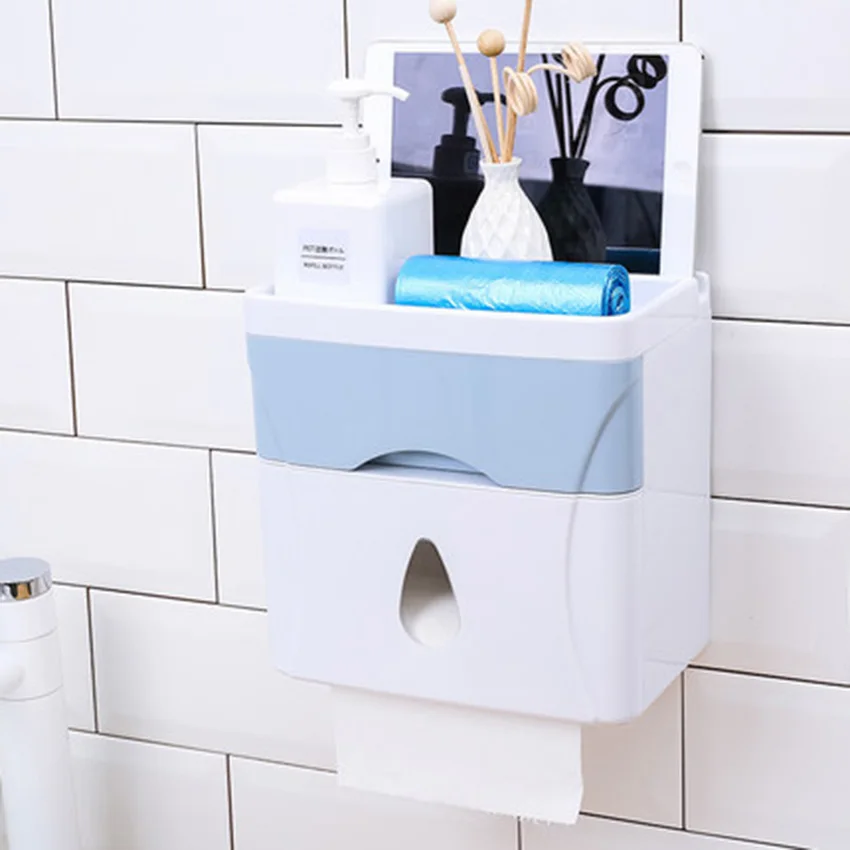LF82004 держатель туалетной бумаги для ванной комнаты пластиковый держатель туалетной бумаги Диспенсер череп полотенце для рук Трамп - Цвет: Blue