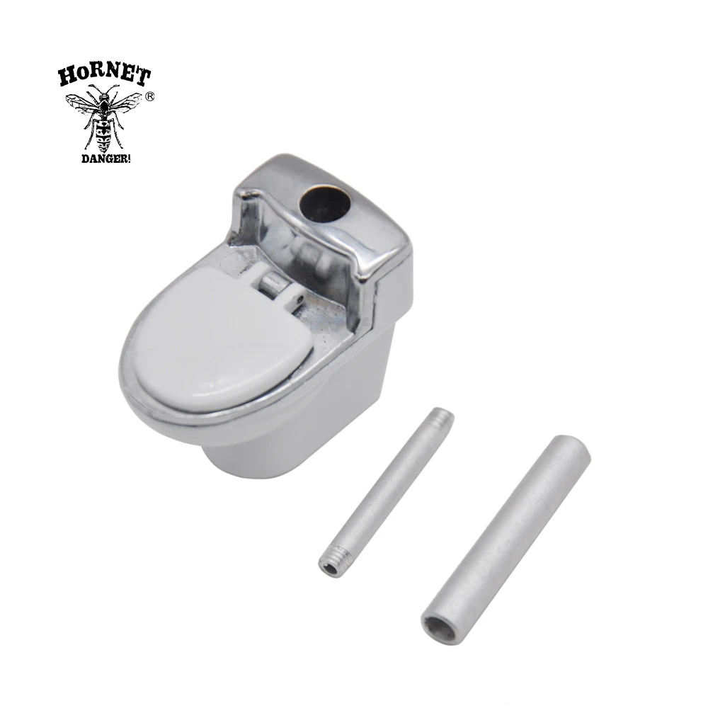 

HORNET Toilet Model Metal Smoking Herb Pipe 95 MM With Metal Bowl Ceramic Tobacco Pipe Cigarette Accessories Portable Size