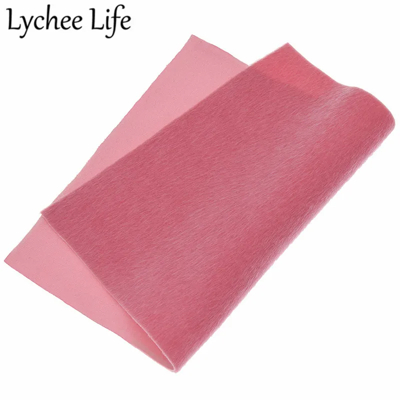 Lychee Life A4 Мех Кожа Флокирование ткань 29x21 см сплошной цвет Флокированная Ткань DIY ручной работы швейная одежда аксессуары поставки - Цвет: 3